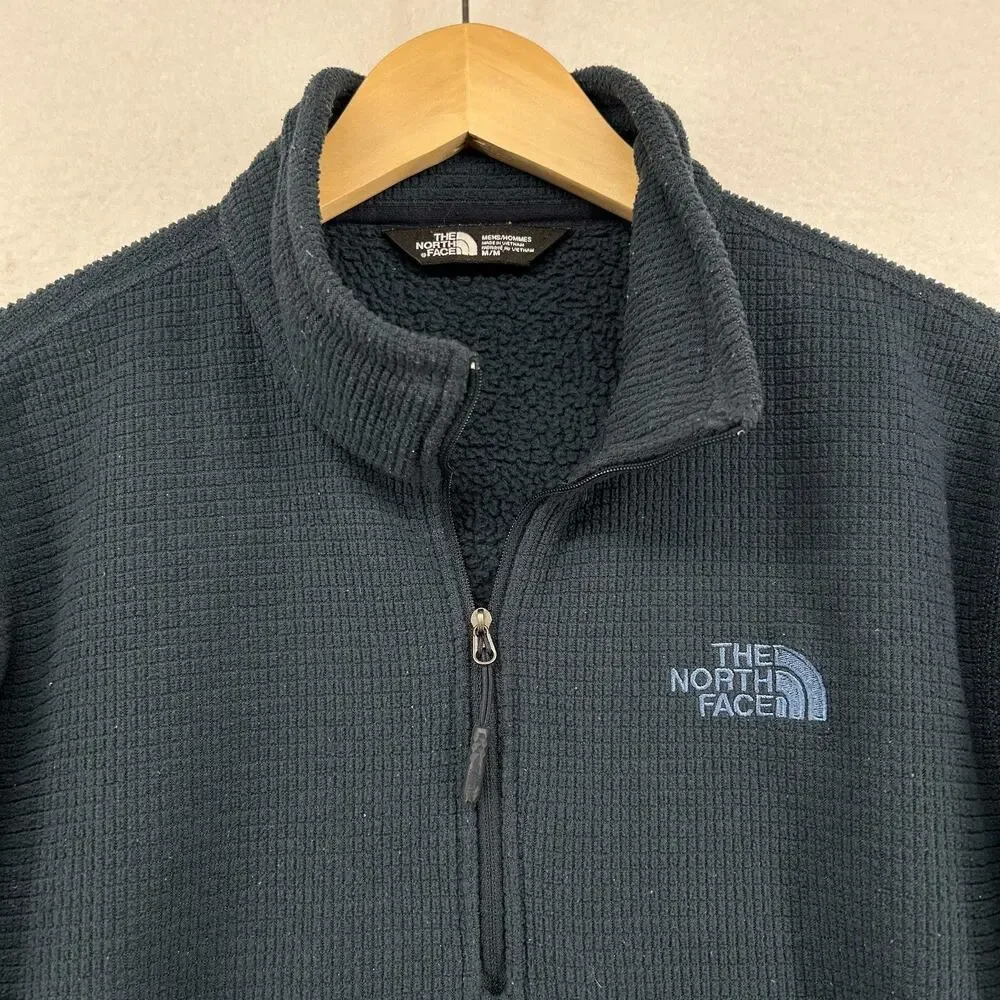 THE NORTH FACE Sweatshirt Mens M SDS Grid Fleece Jacket 1/2 Zip Pullover Blue